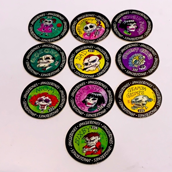 POGS skeleton Janglebones slammer whammer asst lot - Picture 1 of 12